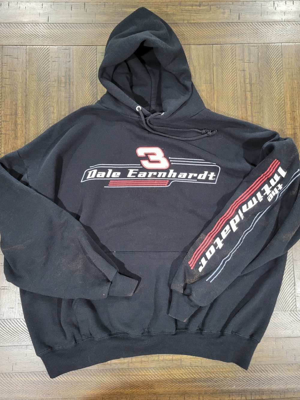 Dale Earnhardt Mens XL Winner Circle Vintage Black Hoodie